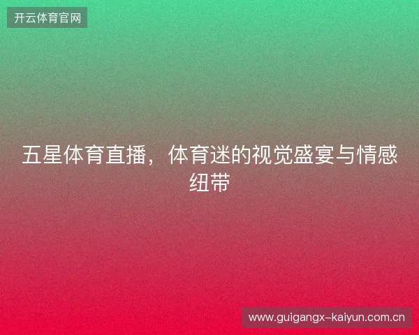 五星体育直播,体育迷的视觉盛宴与情感纽带 五星体育直播,体育迷的视觉盛宴与情感纽带